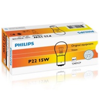 Автолампа галогенная PHILIPS P22 12V 15W STOP (2шт.)