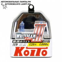 Автолампа газонаполненная H9 12V-65W (PGJ19-1) (120W) 2шт. Whitebeam P0759W Koito (2шт.)